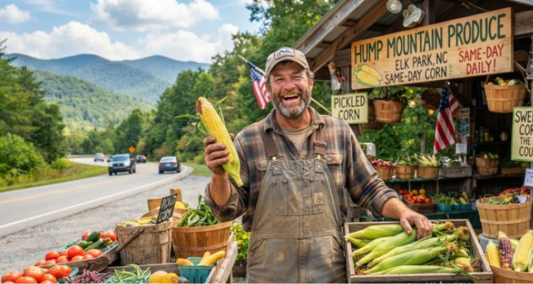 Hump Mountain Produce Stand is an old-fashion produce stand that has grown to a large producer of food.
